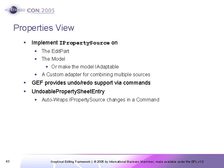 Properties View § Implement IProperty. Source on § The Edit. Part § The Model
