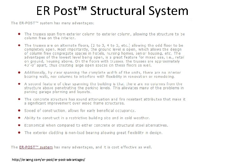 ER Post™ Structural System http: //eraeng. com/er-post-advantages/ 