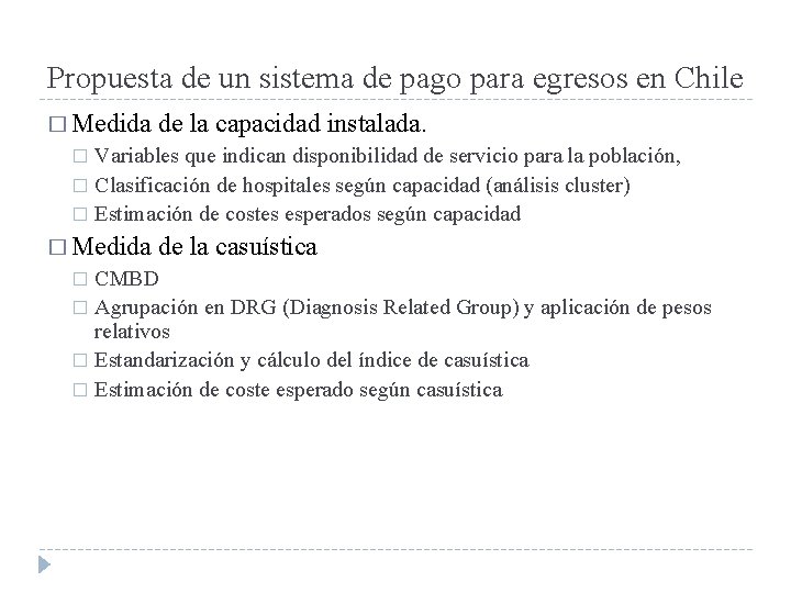 Propuesta de un sistema de pago para egresos en Chile � Medida de la