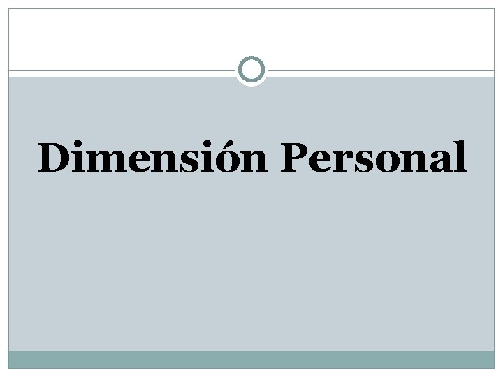 Dimensión Personal 