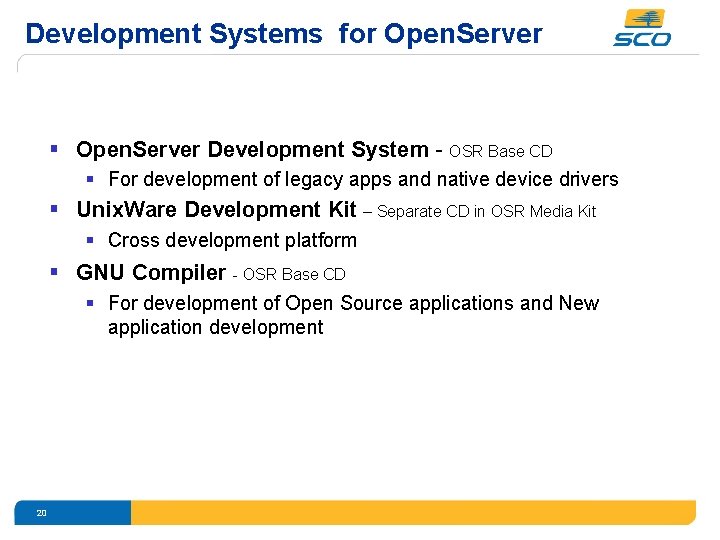 Development Systems for Open. Server § Open. Server Development System - OSR Base CD