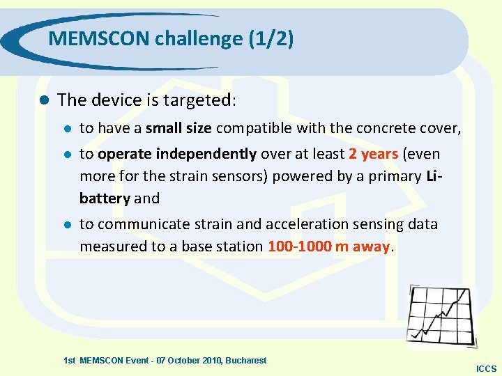 MEMSCON challenge (1/2) l The device is targeted: l to have a small size