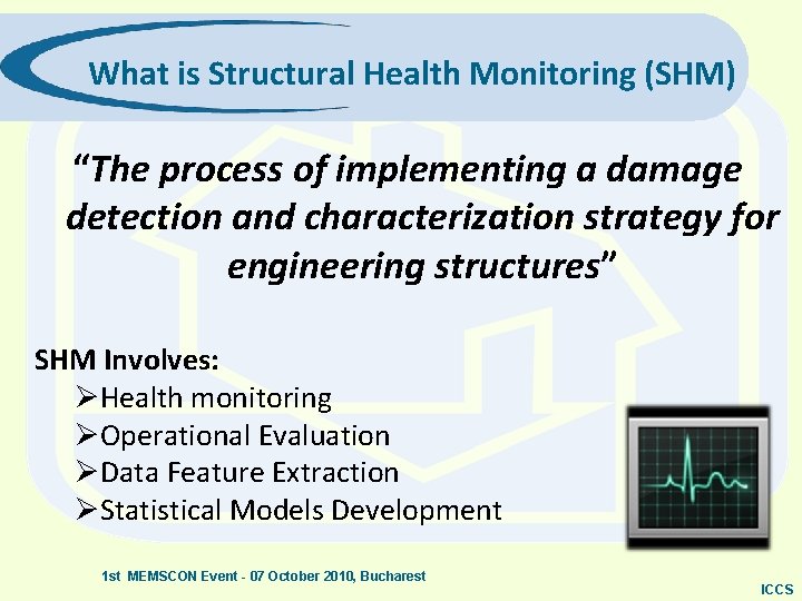 What is Structural Health Monitoring (SHM) “The process of implementing a damage detection and