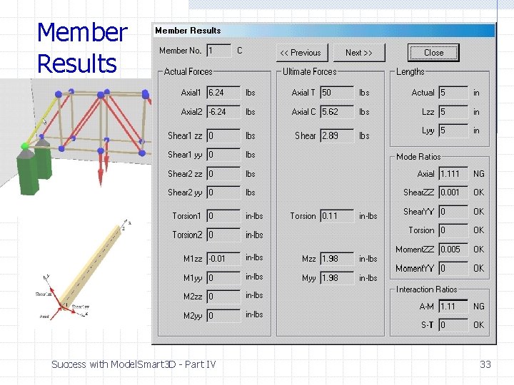 Member Results Success with Model. Smart 3 D - Part IV 33 Member Results Success with Model. Smart 3 D - Part IV 33