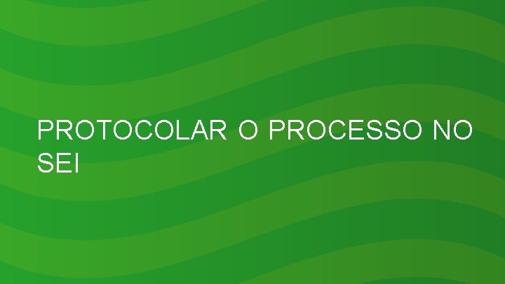 PROTOCOLAR O PROCESSO NO SEI 