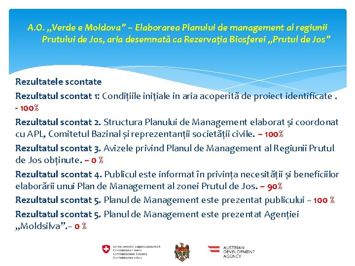 A. O. „Verde e Moldova” – Elaborarea Planului de management al regiunii Prutului de
