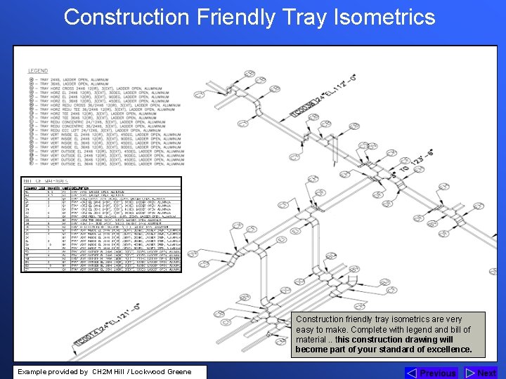 Construction Friendly Tray Isometrics Construction friendly tray isometrics are very easy to make. Complete