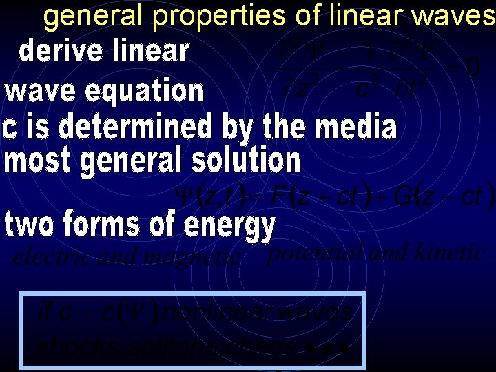 general properties of linear waves 