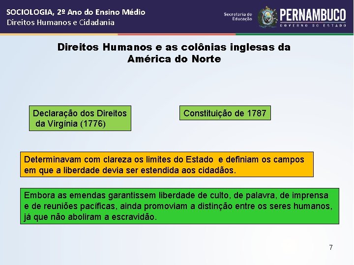 SOCIOLOGIA, 2º Ano do Ensino Médio Direitos Humanos e Cidadania Direitos Humanos e as