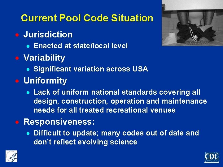 Current Pool Code Situation · Jurisdiction · Enacted at state/local level · Variability ·