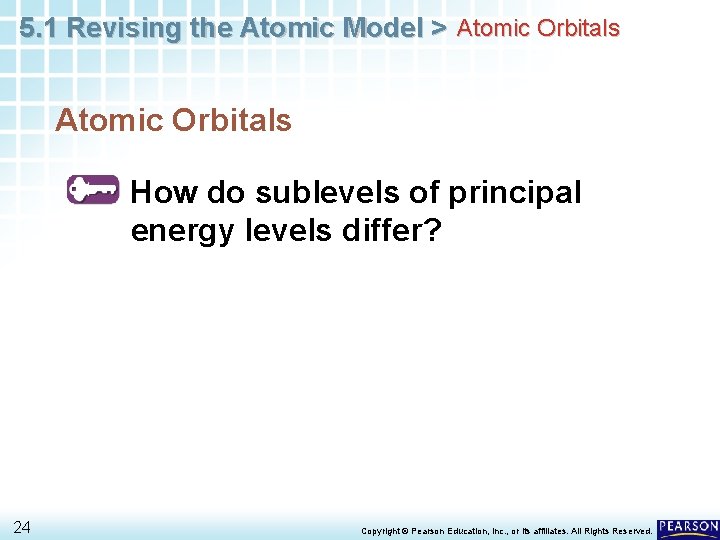 5. 1 Revising the Atomic Model > Atomic Orbitals How do sublevels of principal 5. 1 Revising the Atomic Model > Atomic Orbitals How do sublevels of principal
