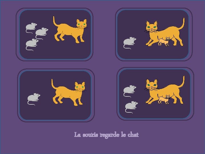 La souris regarde le chat 