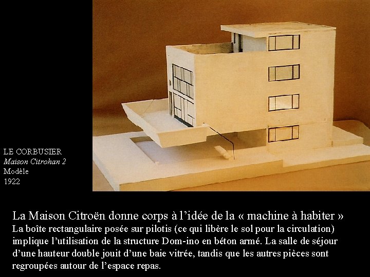 LE CORBUSIER Maison Citrohan 2 Modèle 1922 La Maison Citroën donne corps à l’idée