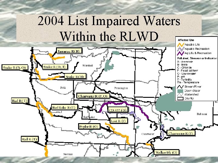 2004 List Impaired Waters Within the RLWD 