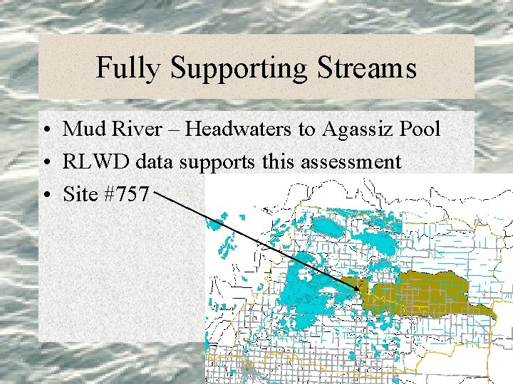 Fully Supporting Streams • Mud River – Headwaters to Agassiz Pool • RLWD data