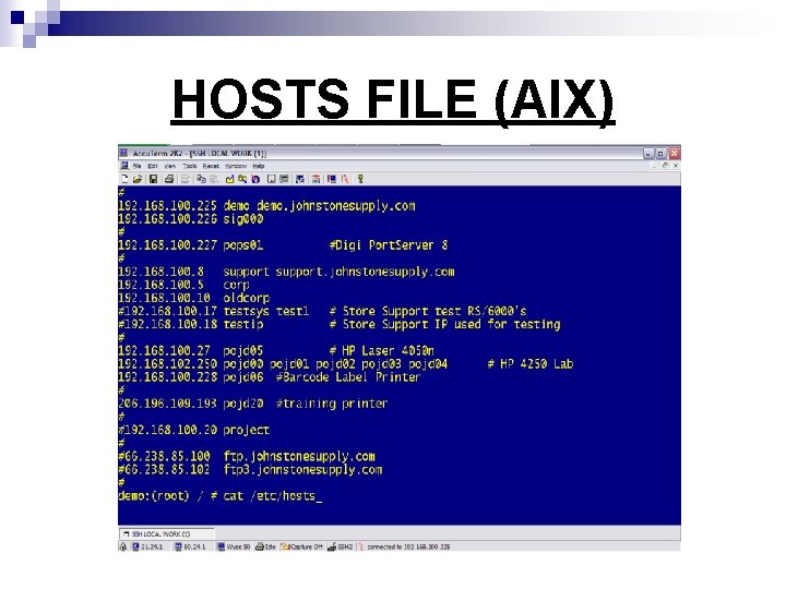 HOSTS FILE (AIX) 