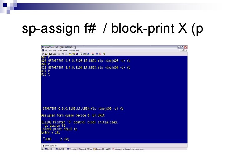 sp-assign f# / block-print X (p 