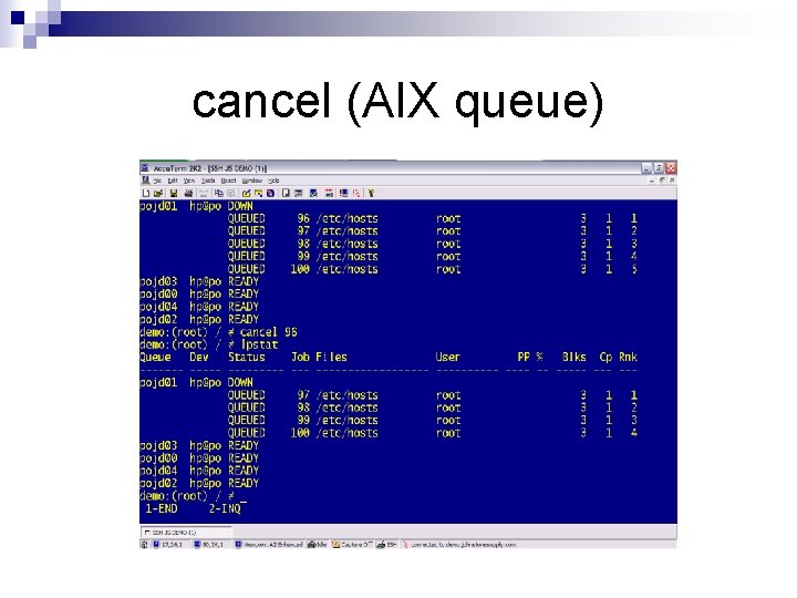 cancel (AIX queue) 