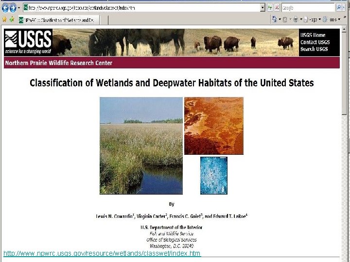 http: //www. npwrc. usgs. gov/resource/wetlands/classwet/index. htm 