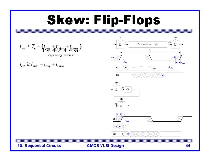 Skew: Flip-Flops 10: Sequential Circuits CMOS VLSI Design 44 
