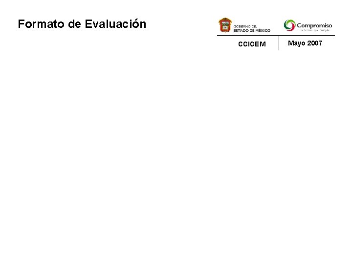 Formato de Evaluación CCICEM Mayo 2007 