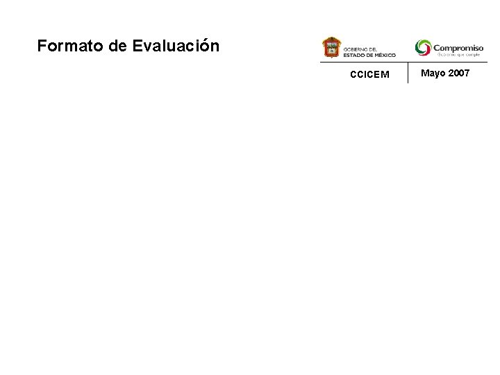 Formato de Evaluación CCICEM Mayo 2007 