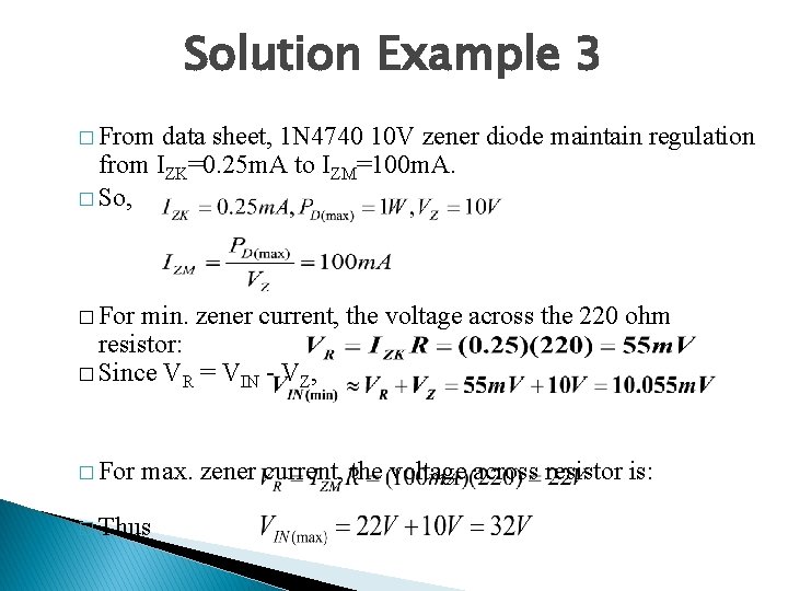 Chapter 3 Special Purpose Diodes ZENER DIODE ELECTRONIC