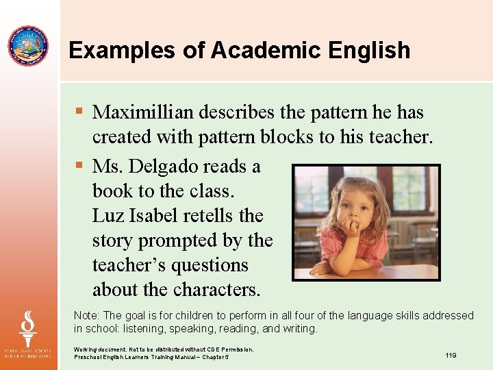 Examples of Academic English § Maximillian describes the pattern he has created with pattern