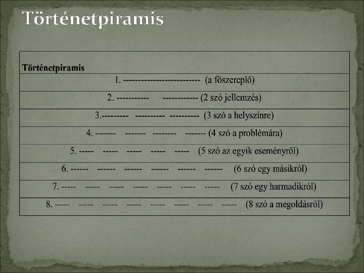 Történetpiramis 