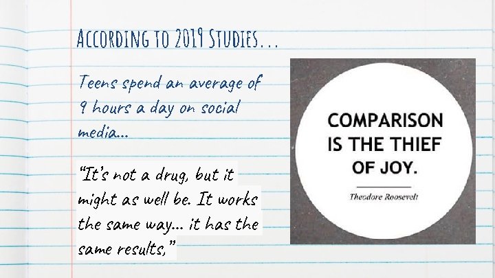 According to 2019 Studies. . . Teens spend an average of 9 hours a According to 2019 Studies. . . Teens spend an average of 9 hours a