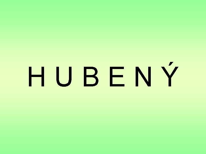 HUBENÝ 