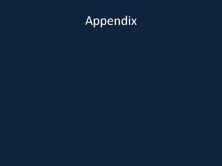 Appendix 