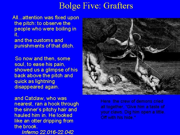Bolge Five: Grafters All. . . attention was fixed upon the pitch: to observe