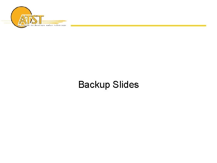 Backup Slides 