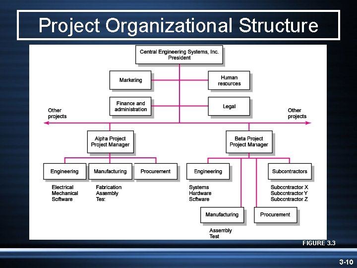 Project Organizational Structure FIGURE 3. 3 3 -10 
