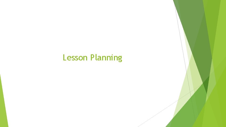 Lesson Planning 