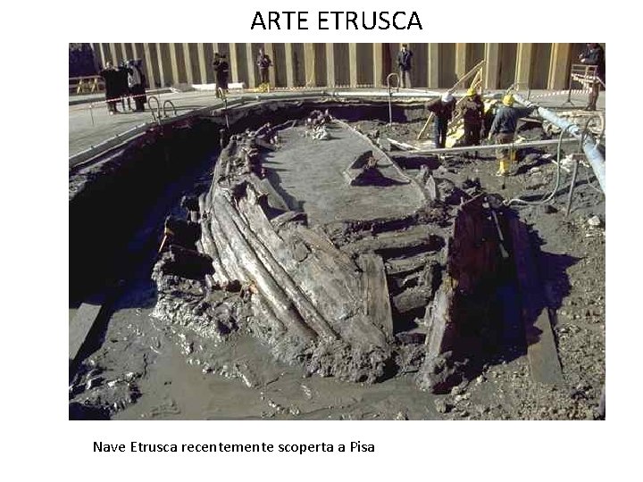 ARTE ETRUSCA Nave Etrusca recentemente scoperta a Pisa 