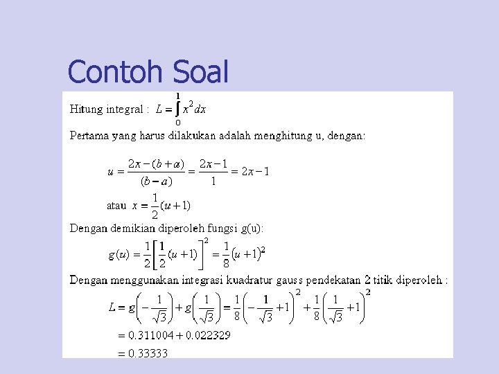 Contoh Soal 