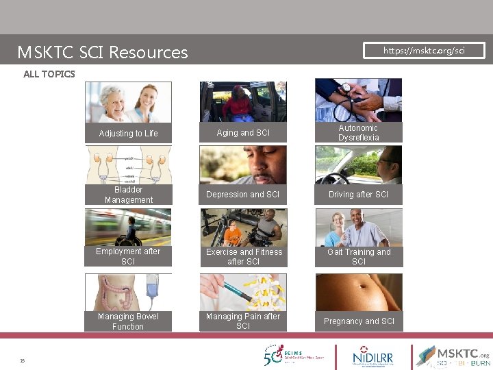 MSKTC SCI Resources https: //msktc. org/sci ALL TOPICS 23 Adjusting to Life Aging and MSKTC SCI Resources https: //msktc. org/sci ALL TOPICS 23 Adjusting to Life Aging and