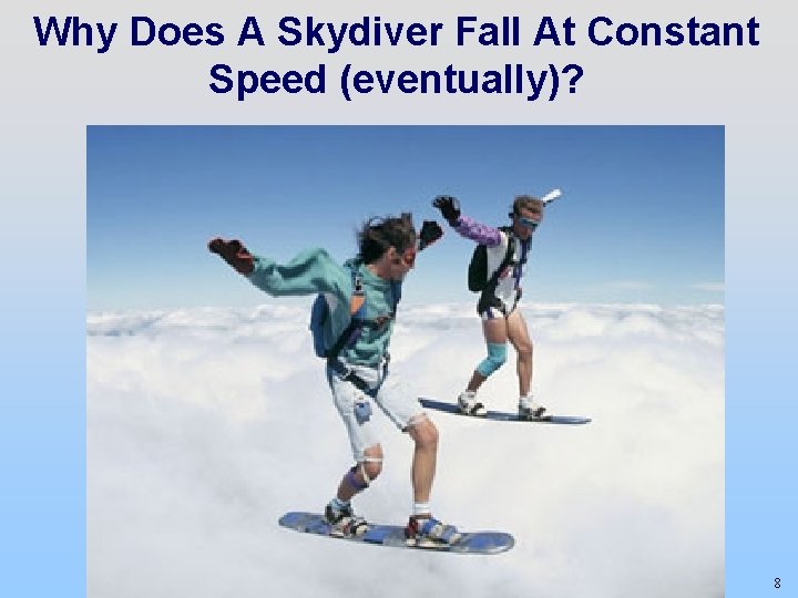 Why Does A Skydiver Fall At Constant Speed (eventually)? 8 