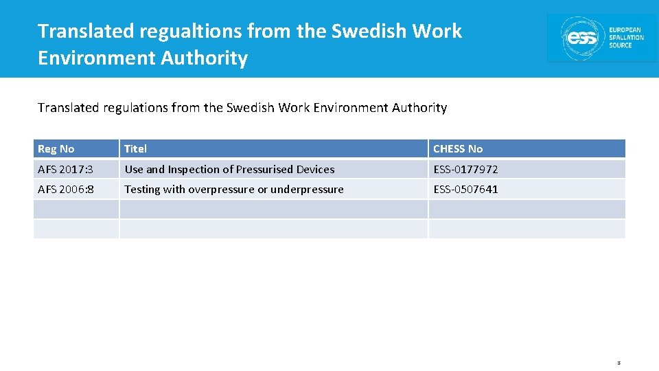 Translated regualtions from the Swedish Work Environment Authority Translated regulations from the Swedish Work Translated regualtions from the Swedish Work Environment Authority Translated regulations from the Swedish Work