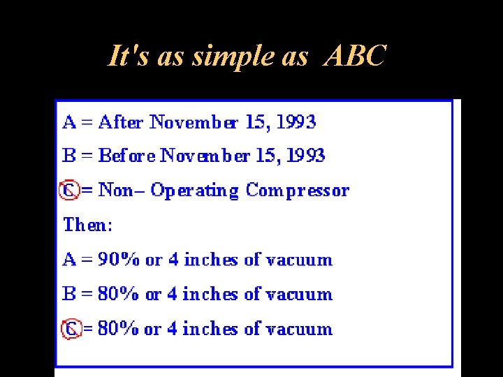 It's as simple as ABC 