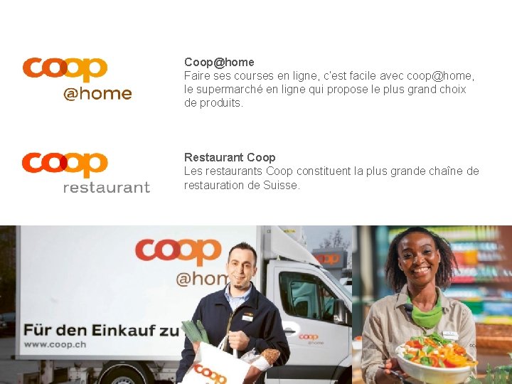 Coop@home Faire ses courses en ligne, c’est facile avec coop@home, le supermarché en ligne