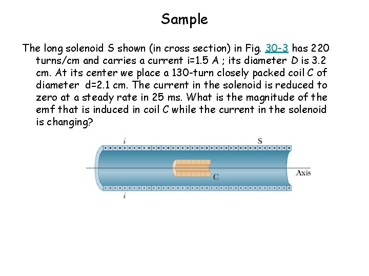 Sample The long solenoid S shown (in cross section) in Fig. 30 -3 has