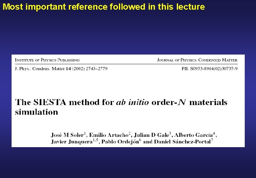 Most important reference followed in this lecture 