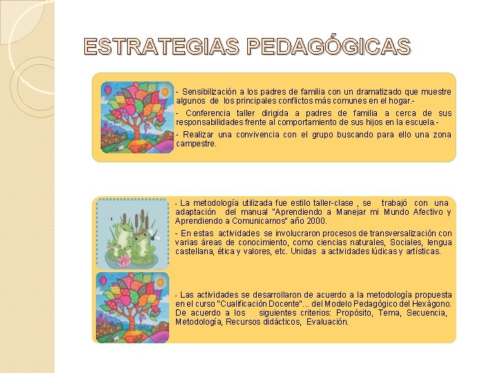 ESTRATEGIAS PEDAGÓGICAS - Sensibilización a los padres de familia con un dramatizado que muestre