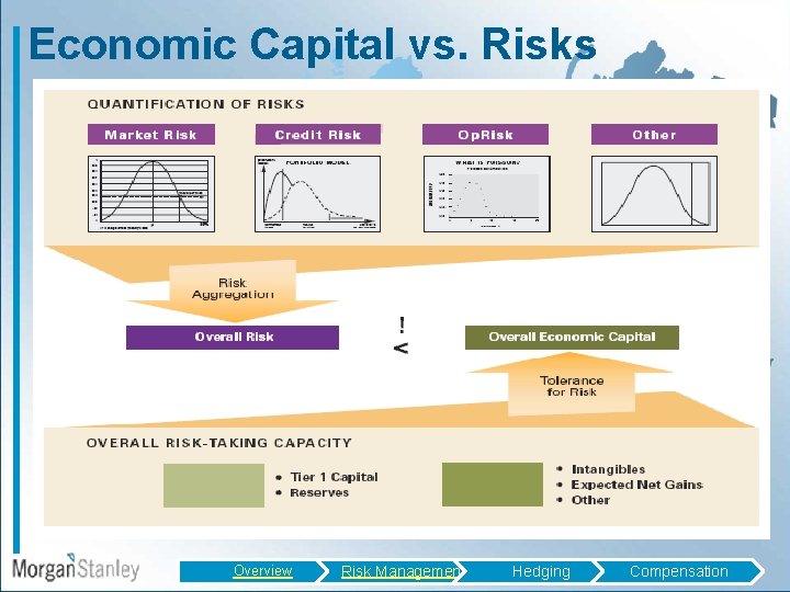Economic Capital vs. Risks Overview Risk Management Hedging Compensation 