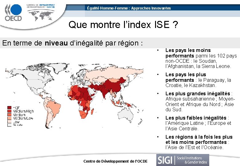 Égalité Homme-Femme : Approches Innovantes Que montre l’index ISE ? En terme de niveau