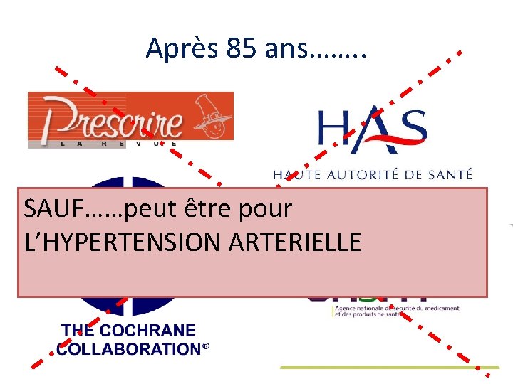 Après 85 ans……. . SAUF……peut être pour L’HYPERTENSION ARTERIELLE 