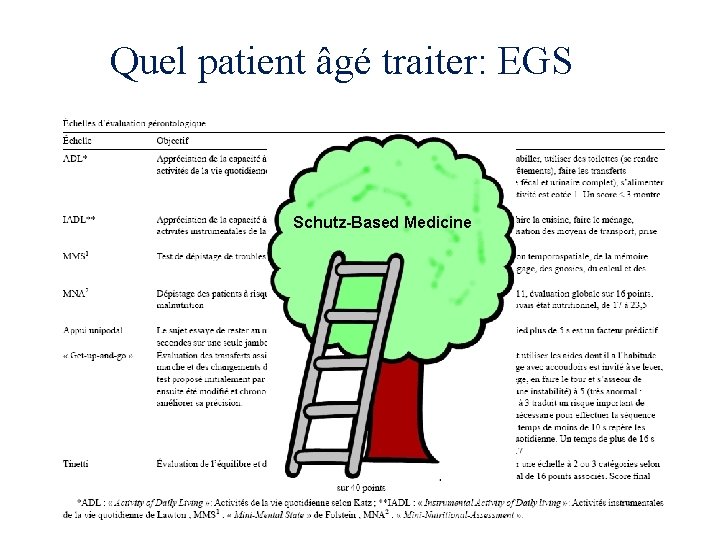 Quel patient âgé traiter: EGS Schutz-Based Medicine 